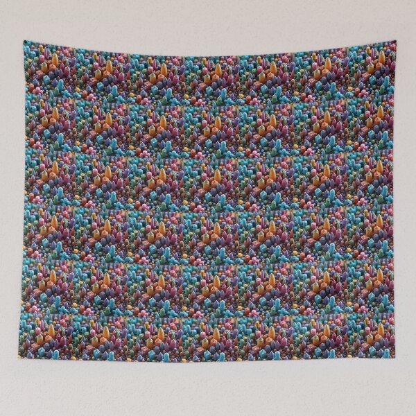 Item preview, Intricate Beaded Miniature World: A Vibrant Textured Landscape designed and sold by RudArtAI.