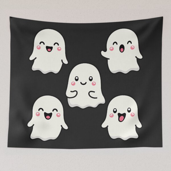 Item preview, PACK 2 Cute and Adorable Kawaii Happy Halloween GHOST designed and sold by DibujandoPorfa.