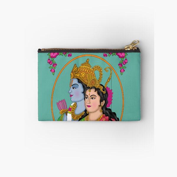 Item preview, Sita Ram Digital Painting | Hindu Devotional Wall Art, Spiritual Couple Artwork designed and sold by Harshit_Digital_Arts.