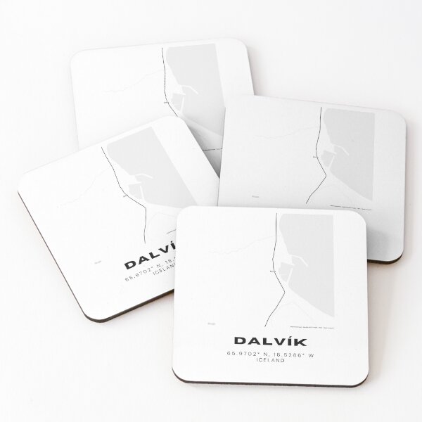 Item preview, Dalvík Iceland Minimalist Map Print designed and sold by RM-Journey.