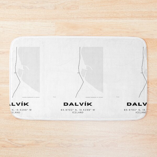 Item preview, Dalvík Iceland Minimalist Map Print designed and sold by RM-Journey.