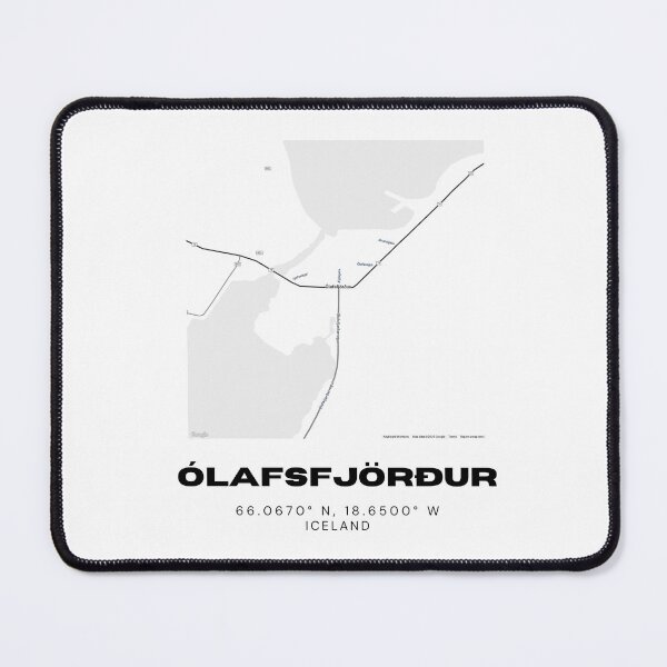 Item preview, Ólafsfjörður Iceland Minimalist Map Artwork designed and sold by RM-Journey.