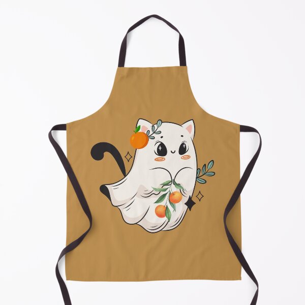 Item preview, boba sheet ghost cat with orange designed and sold by Stickers Designer.