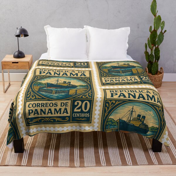 Item preview, Vintage Panama Postage Stamp – Panama Canal Design designed and sold by Travellerz.