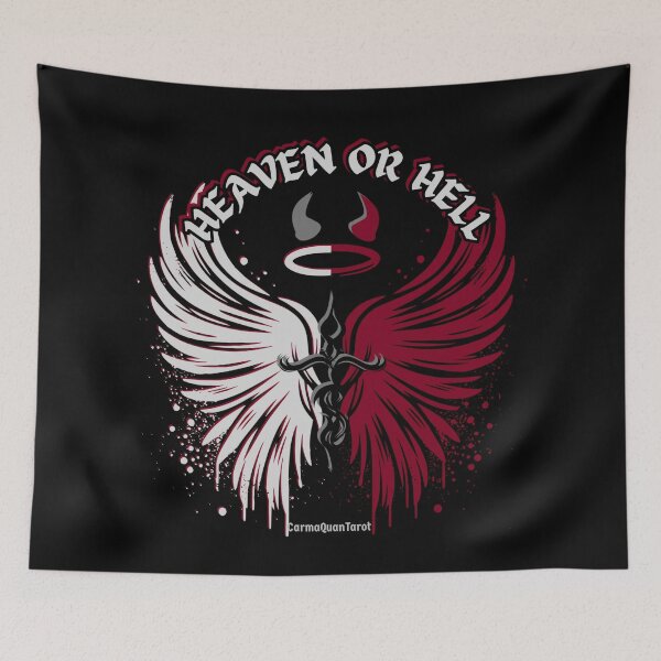 Item preview, Heaven or Hell Fallen Angel Lucifer Morningstar Dark Fantasy Art designed and sold by CarmaQuanTarot.