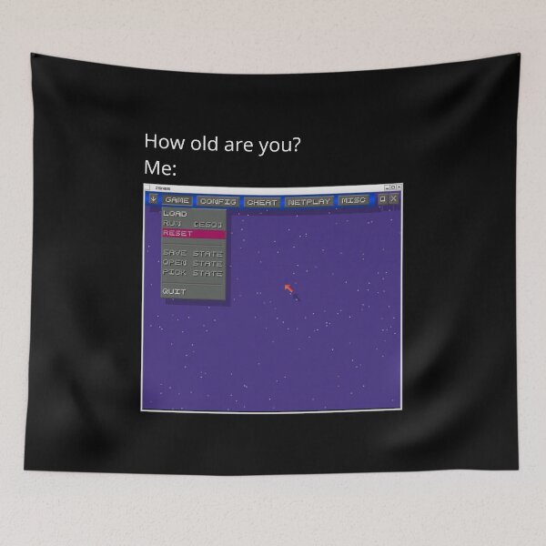 Item preview, How Old Are You? ZSNES Retro Emulator Interface Meme designed and sold by GEEK_out.