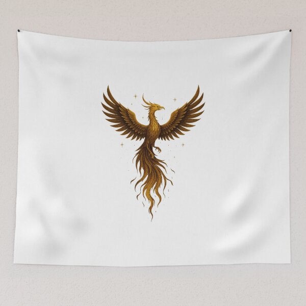 Item preview, Golden Phoenix Rising – Luxurious Mythical Bird Graphic T-Shirt designed and sold by Passmr.