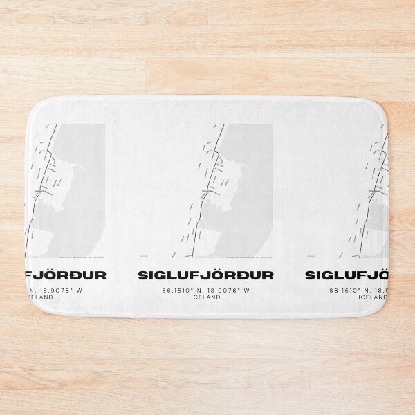 Item preview, Siglufjörður Iceland Minimalist Map Print designed and sold by RM-Journey.