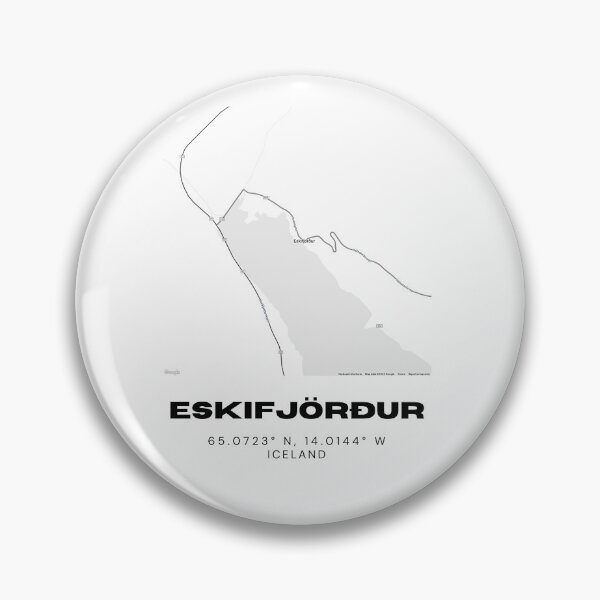 Artikelvorschau, Eskifjörður Island minimalistisches Kartenkunstwerk entworfen und verkauft von RM-Journey.