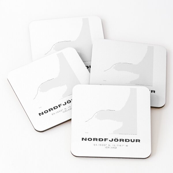 Item preview, Norðfjörður Iceland Minimalist Map Print designed and sold by RM-Journey.