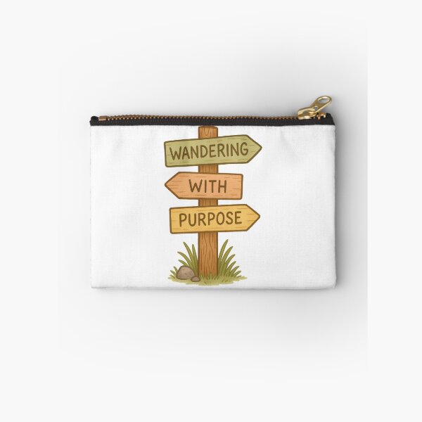 Item preview, Wandering With Purpose - Wholesome Travel Quote Design | Adventure, Self Growth & Nature Inspired Art for Mindful Explorers designed and sold by inkoutninja.