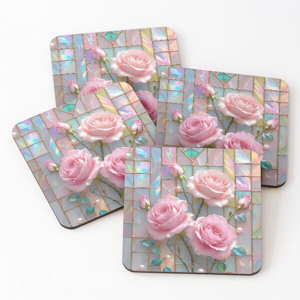 Item preview, Pink Rose Stained Glass Effect Graphic Design designed and sold by caseluv.