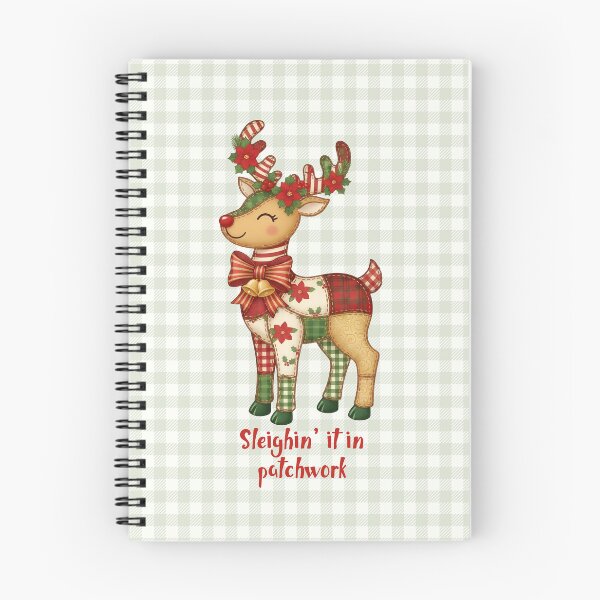 Item preview, Sleighin’ It in Patchwork (Reindeer) designed and sold by MvuuStudio.