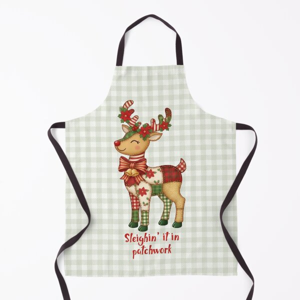 Item preview, Sleighin’ It in Patchwork (Reindeer) designed and sold by MvuuStudio.