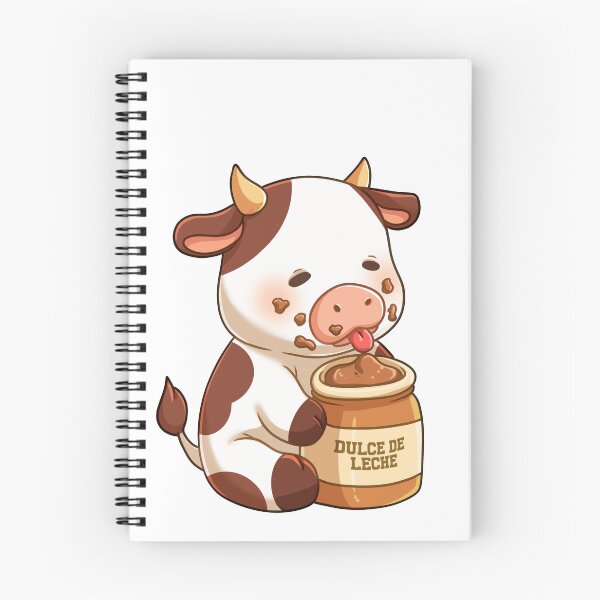 Item preview, Adorable cow enjoying dulce de leche designed and sold by Minttsky.