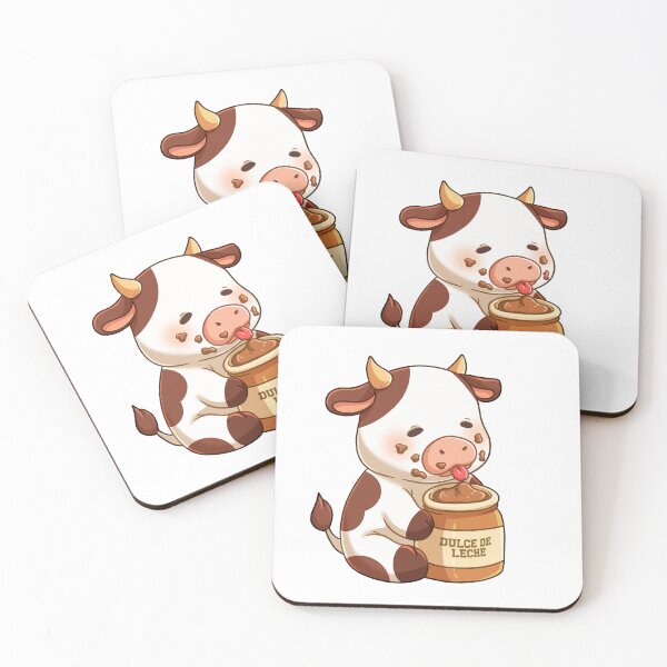 Item preview, Adorable cow enjoying dulce de leche designed and sold by Minttsky.