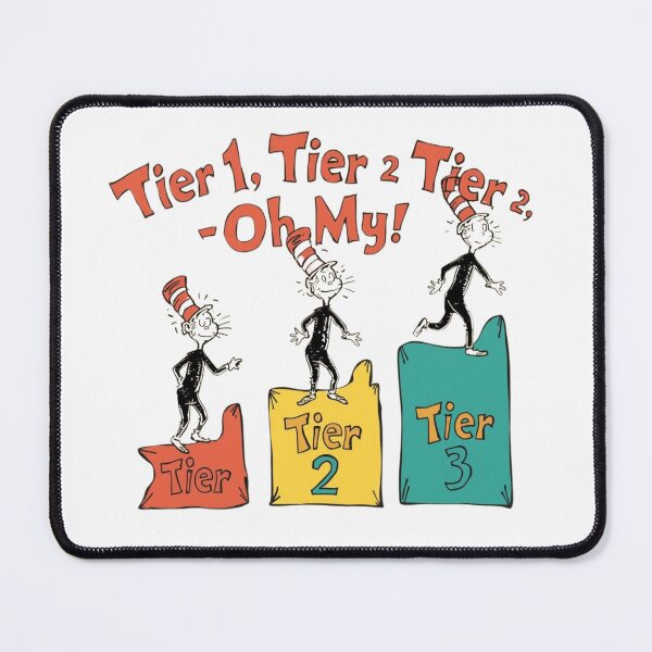 Item preview, Tier 1 Tier 2 Tier 3 Oh My Shirt | MTSS Dr Seuss Style School Psychologist Teacher T-Shirt designed and sold by freelysimple.