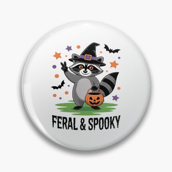 Item preview, Feral & Spooky Funny Creepy Raccoon Feral & Spooky Hallowen designed and sold by Jadiantukora.