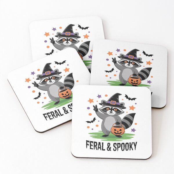 Item preview, Feral & Spooky Funny Creepy Raccoon Feral & Spooky Hallowen designed and sold by Jadiantukora.