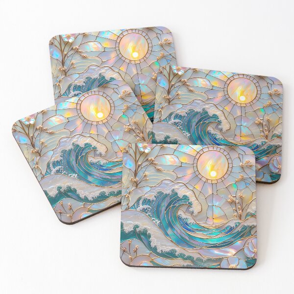 Item preview, Sun Rise and Wave Stained Glass Inspired Graphic Design  designed and sold by caseluv.