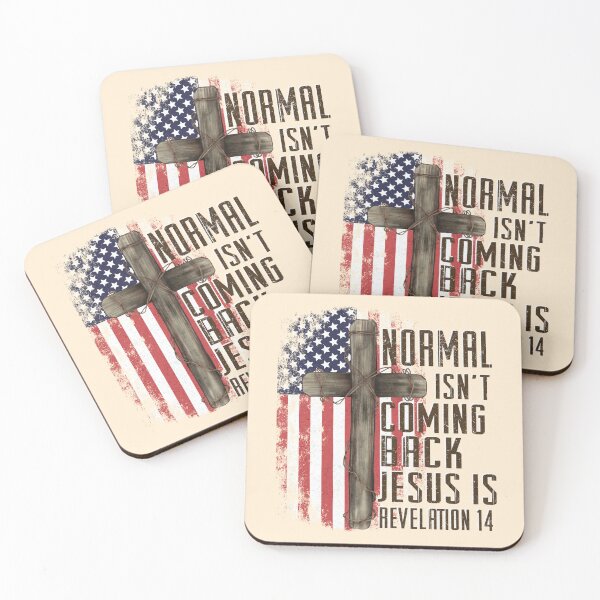 Item preview, Normal Isn’t Coming Back but Jesus Is – Revelation 14 Christian Faith Hope Bible Verse Design designed and sold by Hope & Light Designs.