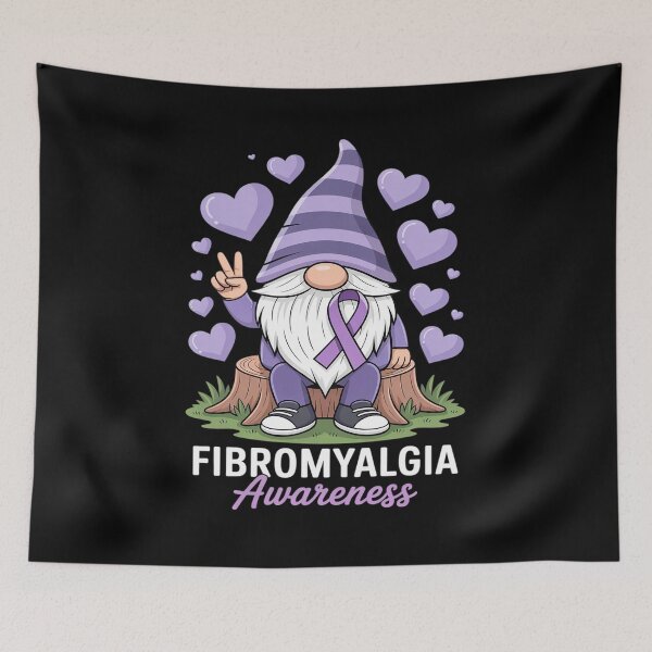 Item preview, Fibromyalgia Awareness Month Purple Ribbon Gnome designed and sold by Jadiantukora.