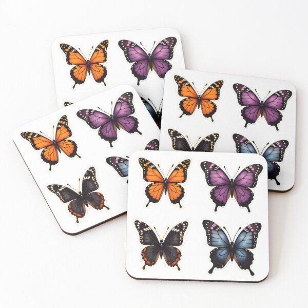Item preview, Butterfly Sticker Bundle – Colorful Monarch and Floral Variations designed and sold by Dailyprintstyle.