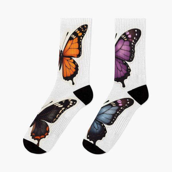 Item preview, Butterfly Sticker Bundle – Colorful Monarch and Floral Variations designed and sold by Dailyprintstyle.