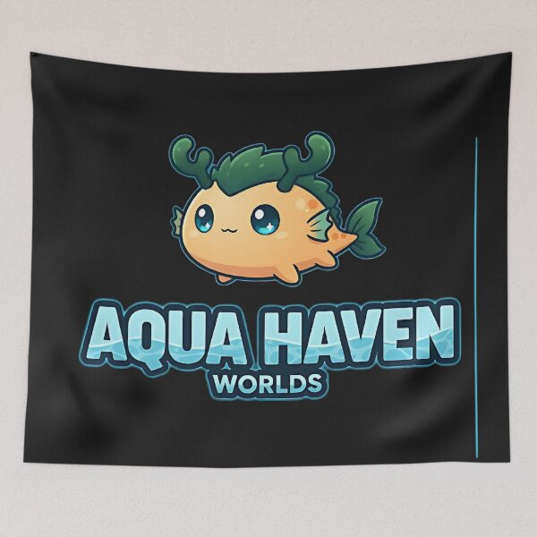 Item preview, Aqua Haven Worlds – Cute Kawaii Sea Creature Mascot Design designed and sold by Herield.
