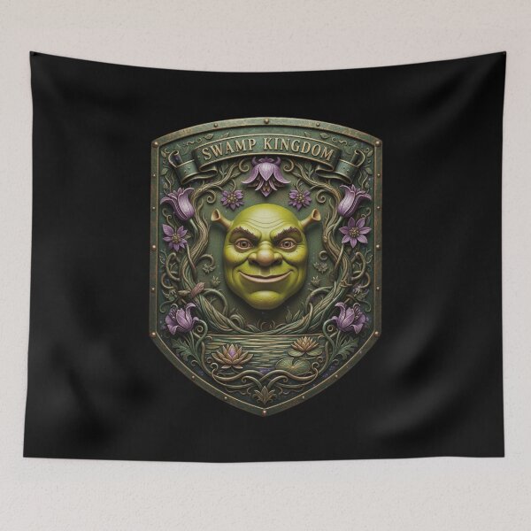 Item preview, Swamp Kingdom Heraldic Shield designed and sold by Kala Design.