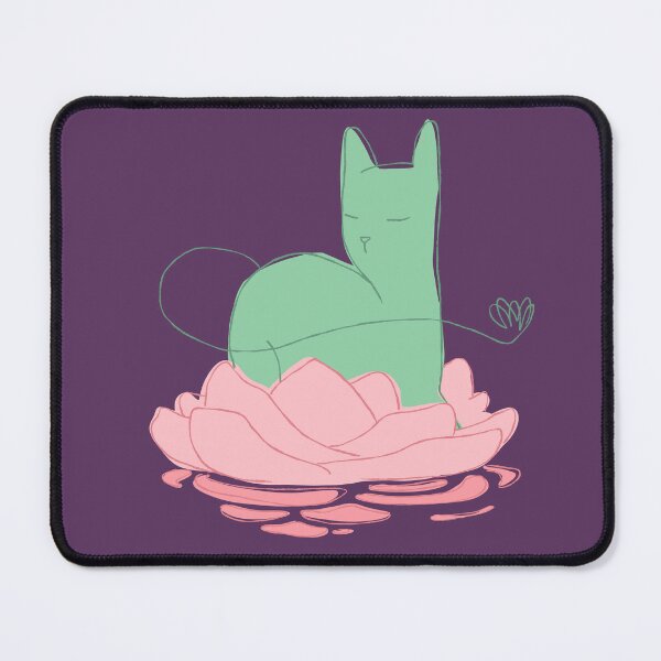 Item preview, Zen Cat. Kawaii Cat Meditating on lotus designed and sold by cloverimprint.