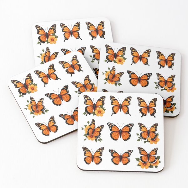 Item preview, Butterfly Sticker Bundle – Colorful Monarch and Floral Variations designed and sold by Dailyprintstyle.