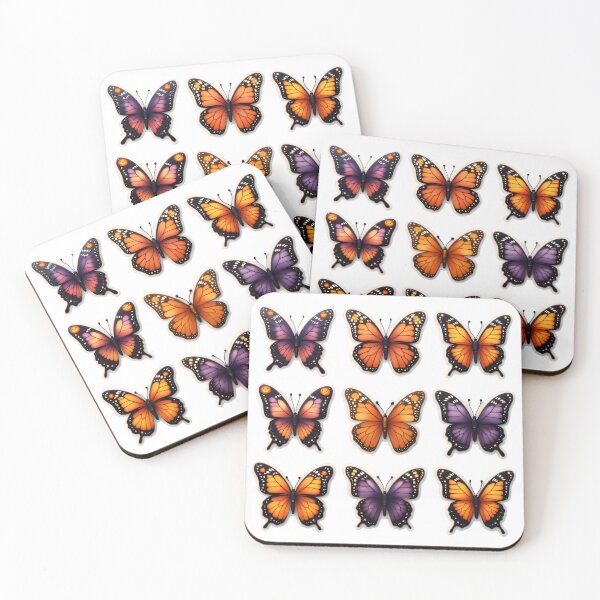 Item preview, Butterfly Sticker Bundle – Colorful Monarch and Floral Variations designed and sold by Dailyprintstyle.