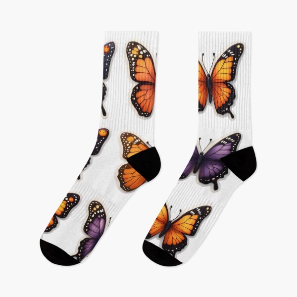 Item preview, Butterfly Sticker Bundle – Colorful Monarch and Floral Variations designed and sold by Dailyprintstyle.