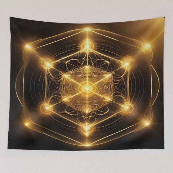 Item preview, Golden Sacred Geometry - Metatron's Cube of Light designed and sold by Cristhian Almanza.
