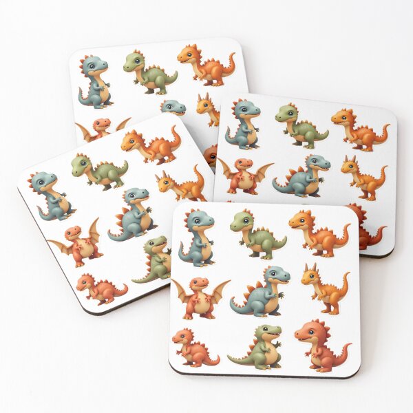 Item preview, Cute Baby Dinosaur Sticker Set – Cartoon Dino Clipart Bundle designed and sold by Dailyprintstyle.