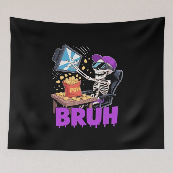 Item preview, Funny Gamer Skeleton Gamer Teen Boys Video Gaming Bruh designed and sold by KingsLife1994.