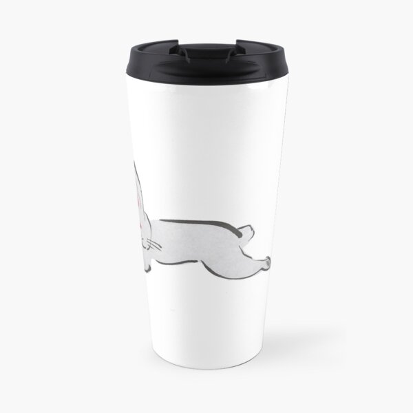 Leaping Asian Bunny Travel Mug