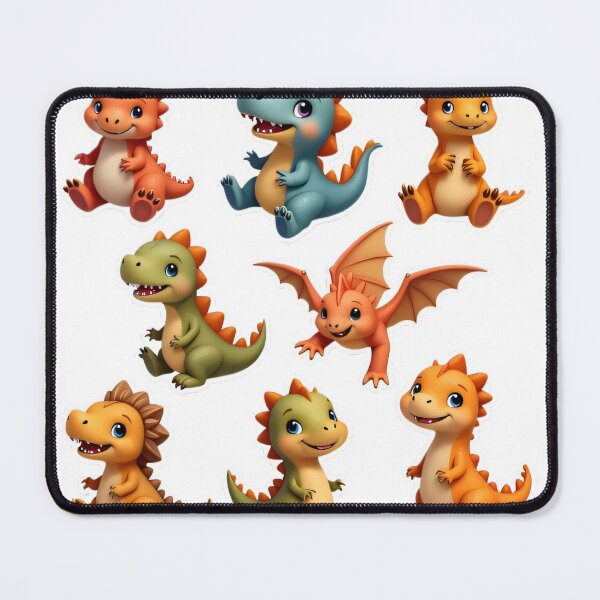 Item preview, Cute Baby Dinosaur Sticker Set – Cartoon Dino Clipart Bundle designed and sold by Dailyprintstyle.