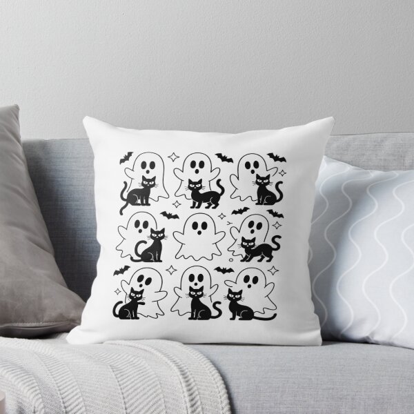 Item preview, Funny Ghost Holding A Black Cat Lazy Halloween Spooky Season designed and sold by KingsLife1994.
