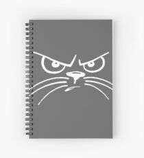 grumpy cat with whiskers Spiral Notebook