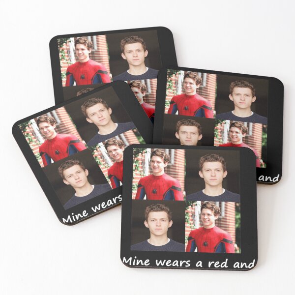 Item preview, Some Heroes Wear Capes Mine Wears A Red And Blue Bodysuit Tom Holland Spider Tribute Gift designed and sold by KarieFistlert.