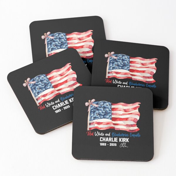 Item preview, Red White & Blueberries Coquette Flag RIP Charlie 1993-2025 Signature designed and sold by MarlinConroy.