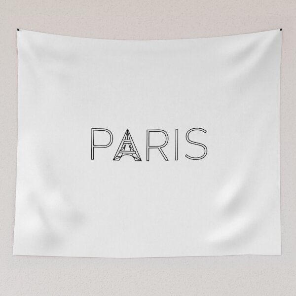 Item preview, Paris Minimal Geometric Typography — Modern Outline Wordmark with Eiffel Motif (Transparent PNG & SVG) designed and sold by Happyfreedom.