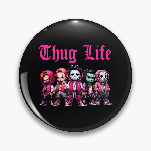 Item preview, Thug Life Chibi Gang Streetwear Pink Hoodie Squad designed and sold by Jasonvoorhees21.