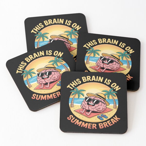 Item preview, Funny Summer Break Brain Vacation Relaxation Beach designed and sold by BlackStars3Neon.