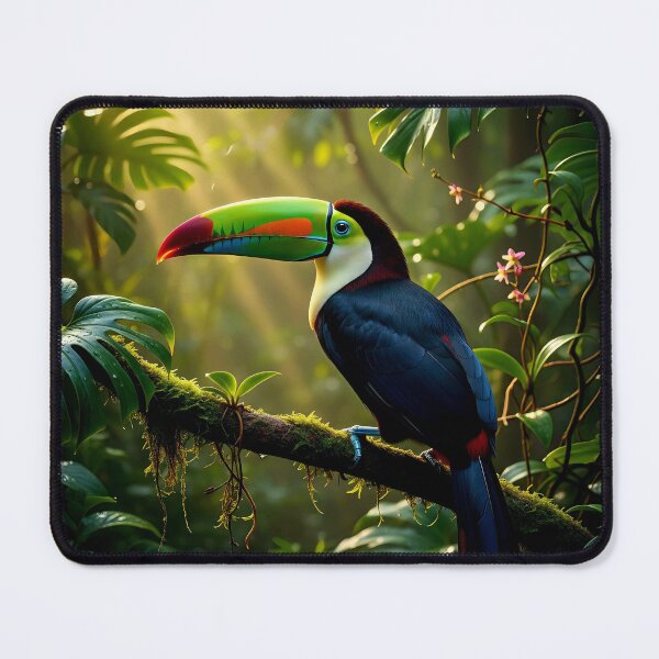Item preview, Vibrant Rainforest Toucan - Sunlight Through Leaves designed and sold by Kash3f.