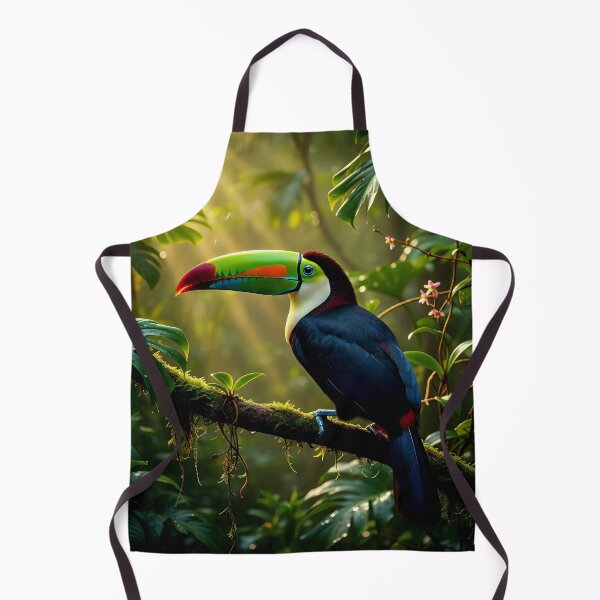 Item preview, Vibrant Rainforest Toucan - Sunlight Through Leaves designed and sold by Kash3f.