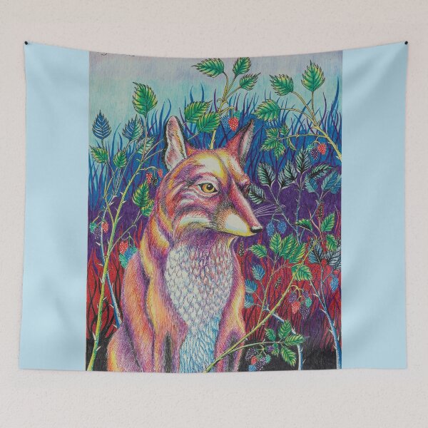 Item preview, Red Fox with Berries designed and sold by QuixoteRidge.