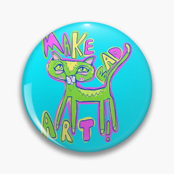 Item preview, make bad art - silly cat drawing designed and sold by crestfallenmermaid.